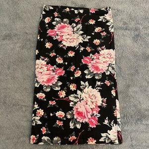 Express Floral Midi Pencil Skirt- Small